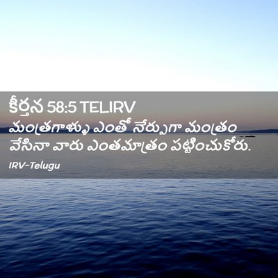 Picture 02 - కీర్తన 58:5 TELIRV - మంత్రగాళ్ళు ఎంతో - Bible Verse Picture