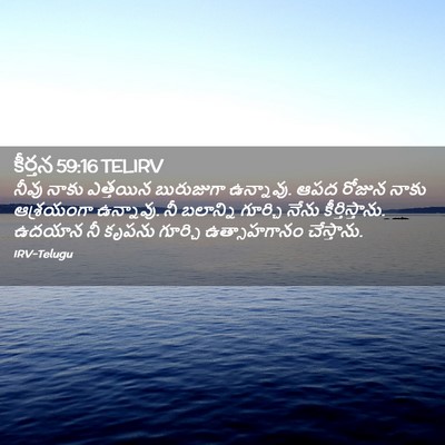 Picture 02 - కీర్తన 59:16 TELIRV - నీవు నాకు ఎత్తయిన - Bible Verse Picture