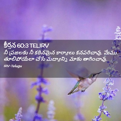 Picture 02 - కీర్తన 60:3 TELIRV - నీ ప్రజలకు నీ - Bible Verse Picture