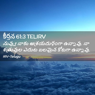 Picture 02 - కీర్తన 61:3 TELIRV - నువ్వు నాకు - Bible Verse Picture
