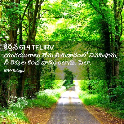 Picture 02 - కీర్తన 61:4 TELIRV - యుగయుగాలు నేను నీ - Bible Verse Picture