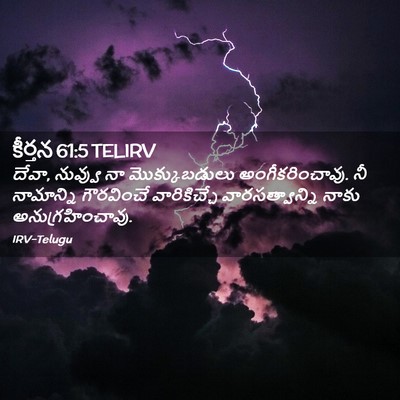 Picture 02 - కీర్తన 61:5 TELIRV - దేవా, నువ్వు నా - Bible Verse Picture