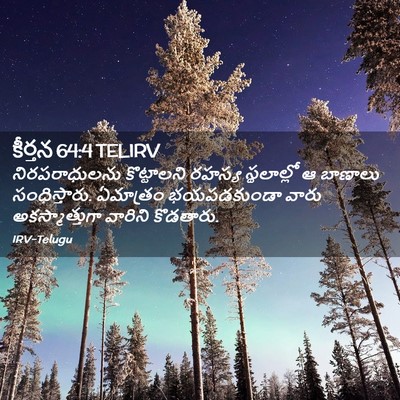 Picture 02 - కీర్తన 64:4 TELIRV - నిరపరాధులను - Bible Verse Picture