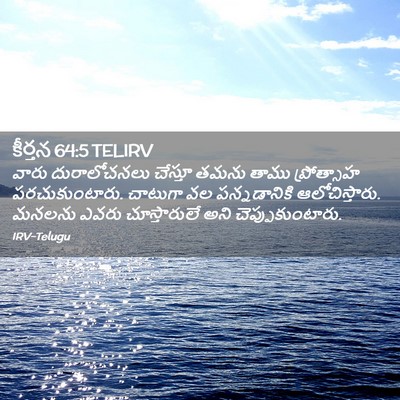 Picture 02 - కీర్తన 64:5 TELIRV - వారు దురాలోచనలు - Bible Verse Picture