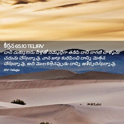 Picture 02 - కీర్తన 65:10 TELIRV - దాని దుక్కులను - Bible Verse Picture