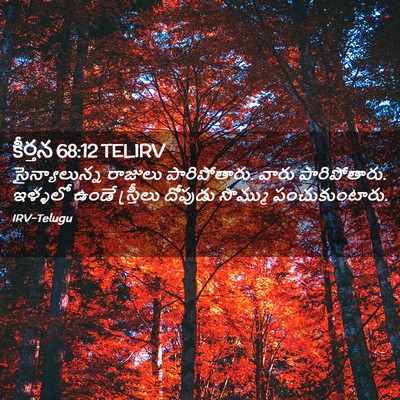Picture 02 - కీర్తన 68:12 TELIRV - సైన్యాలున్న - Bible Verse Picture