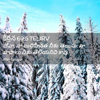Picture 02 - కీర్తన 69:5 TELIRV - దేవా, నా - Bible Verse Picture
