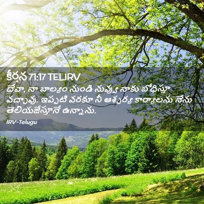 Picture 02 - కీర్తన 71:17 TELIRV - దేవా, నా బాల్యం - Bible Verse Picture