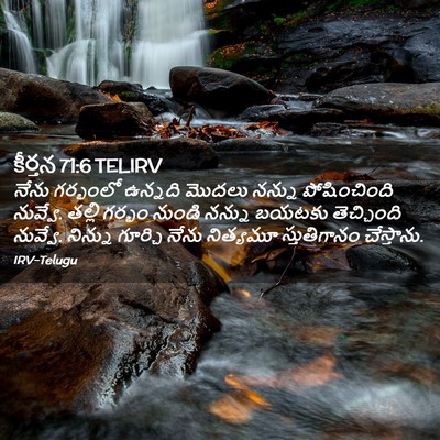 Picture 02 - కీర్తన 71:6 TELIRV - నేను గర్భంలో - Bible Verse Picture