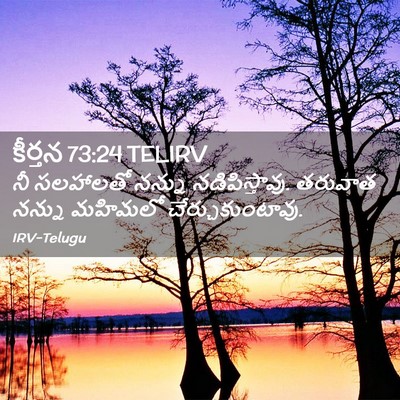 Picture 02 - కీర్తన 73:24 TELIRV - నీ సలహాలతో నన్ను - Bible Verse Picture