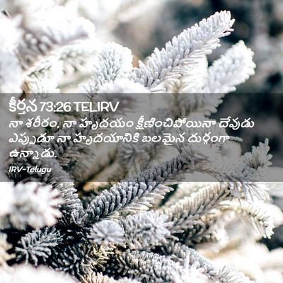 Picture 02 - కీర్తన 73:26 TELIRV - నా శరీరం, నా హృదయం - Bible Verse Picture