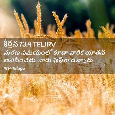Picture 02 - కీర్తన 73:4 TELIRV - మరణ సమయంలో కూడా - Bible Verse Picture
