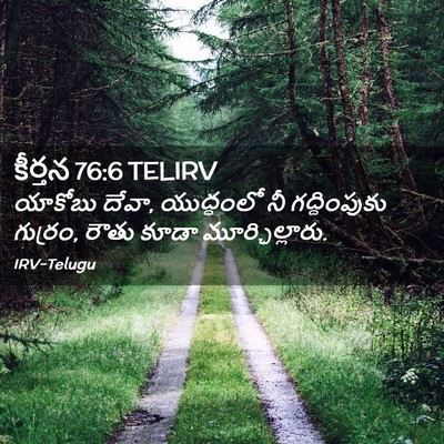 Picture 02 - కీర్తన 76:6 TELIRV - యాకోబు దేవా, - Bible Verse Picture