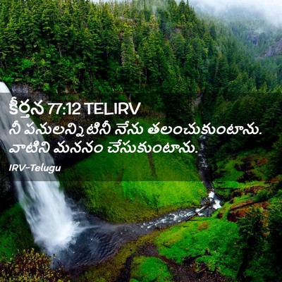 Picture 02 - కీర్తన 77:12 TELIRV - నీ పనులన్నిటినీ - Bible Verse Picture