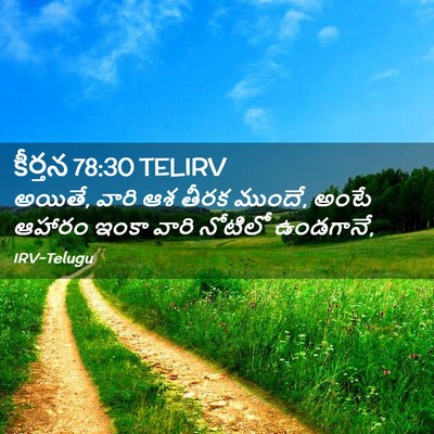 Picture 02 - కీర్తన 78:30 TELIRV - అయితే, వారి ఆశ తీరక - Bible Verse Picture