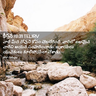 Picture 02 - కీర్తన 78:31 TELIRV - వారి మీద దేవుని - Bible Verse Picture