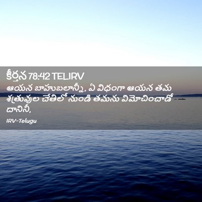 Picture 02 - కీర్తన 78:42 TELIRV - ఆయన బాహుబలాన్నీ, ఏ - Bible Verse Picture