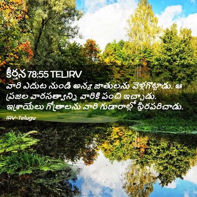 Picture 02 - కీర్తన 78:55 TELIRV - వారి ఎదుట నుండి - Bible Verse Picture