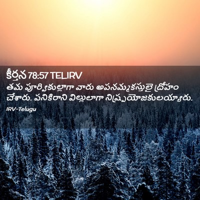 Picture 02 - కీర్తన 78:57 TELIRV - తమ పూర్వికుల్లాగా - Bible Verse Picture