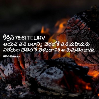 Picture 02 - కీర్తన 78:61 TELIRV - ఆయన తన బలాన్ని - Bible Verse Picture