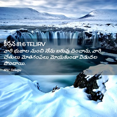 Picture 02 - కీర్తన 81:6 TELIRV - వారి భుజాల నుంచి - Bible Verse Picture
