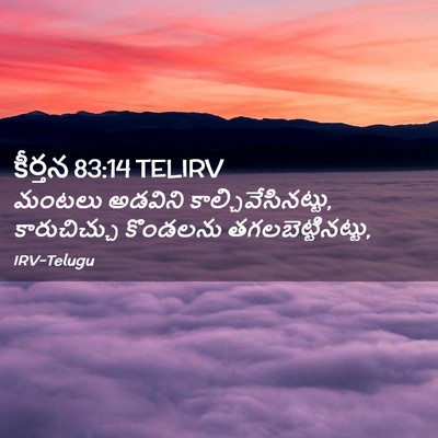 Picture 02 - కీర్తన 83:14 TELIRV - మంటలు అడవిని - Bible Verse Picture
