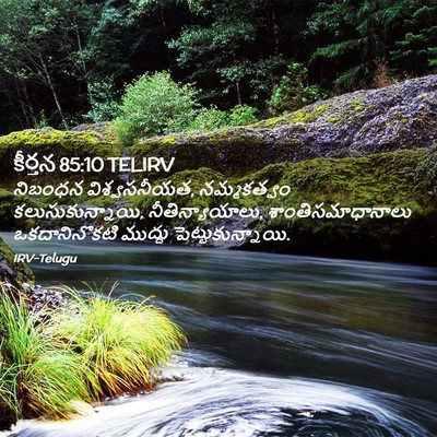 Picture 02 - కీర్తన 85:10 TELIRV - నిబంధన - Bible Verse Picture