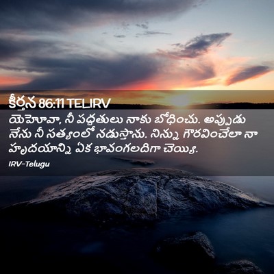 Picture 02 - కీర్తన 86:11 TELIRV - యెహోవా, నీ - Bible Verse Picture