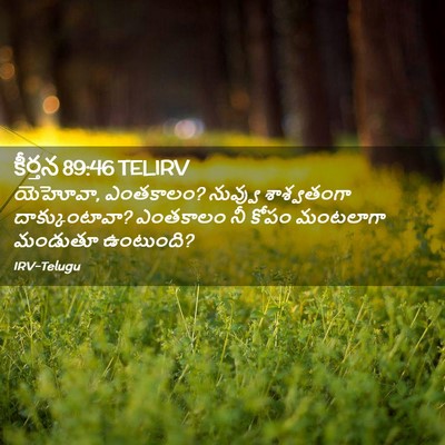Picture 02 - కీర్తన 89:46 TELIRV - యెహోవా, ఎంతకాలం? - Bible Verse Picture