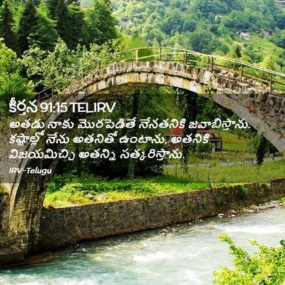 Picture 02 - కీర్తన 91:15 TELIRV - అతడు నాకు - Bible Verse Picture