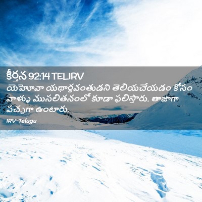 Picture 02 - కీర్తన 92:14 TELIRV - యెహోవా - Bible Verse Picture
