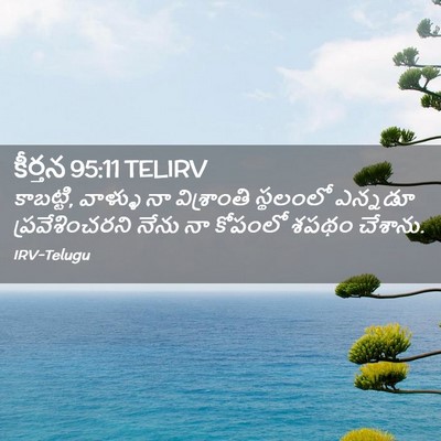 Picture 02 - కీర్తన 95:11 TELIRV - కాబట్టి, వాళ్ళు నా - Bible Verse Picture