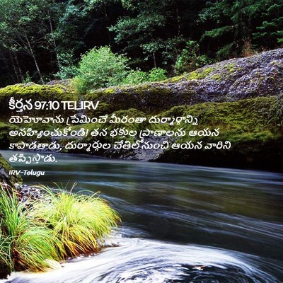 Picture 02 - కీర్తన 97:10 TELIRV - యెహోవాను - Bible Verse Picture