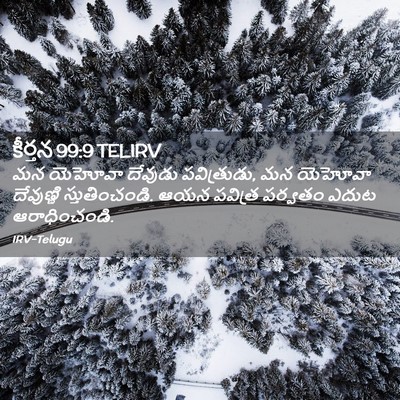 Picture 02 - కీర్తన 99:9 TELIRV - మన యెహోవా దేవుడు - Bible Verse Picture