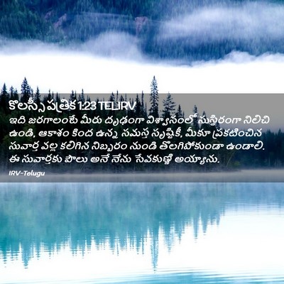 Picture 02 - కొలస్సీ పత్రిక 1:23 TELIRV - ఇది జరగాలంటే మీరు - Bible Verse Picture