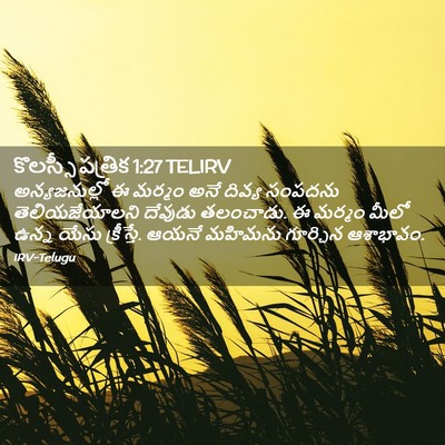 Picture 02 - కొలస్సీ పత్రిక 1:27 TELIRV - అన్యజనుల్లో ఈ - Bible Verse Picture
