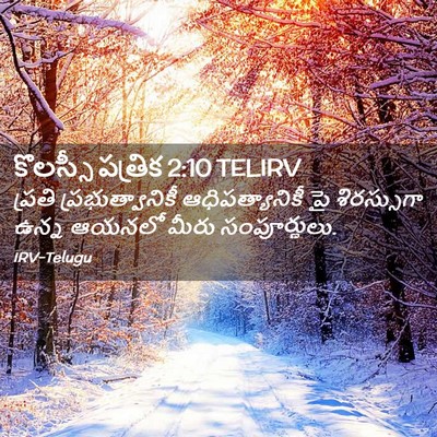 Picture 02 - కొలస్సీ పత్రిక 2:10 TELIRV - ప్రతి - Bible Verse Picture