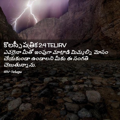 Picture 02 - కొలస్సీ పత్రిక 2:4 TELIRV - ఎవరైనా మీతో - Bible Verse Picture