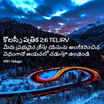 Picture 02 - కొలస్సీ పత్రిక 2:6 TELIRV - మీరు ప్రభువైన - Bible Verse Picture