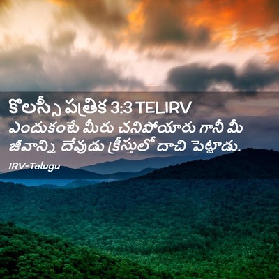 Picture 02 - కొలస్సీ పత్రిక 3:3 TELIRV - ఎందుకంటే మీరు - Bible Verse Picture
