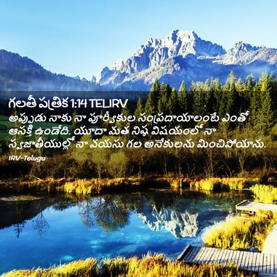 Picture 02 - గలతీ పత్రిక 1:14 TELIRV - అప్పుడు నాకు నా - Bible Verse Picture