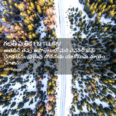 Picture 02 - గలతీ పత్రిక 1:19 TELIRV - అతనిని తప్ప - Bible Verse Picture