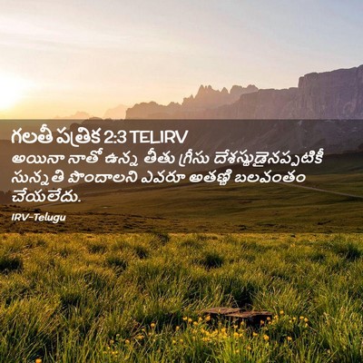 Picture 02 - గలతీ పత్రిక 2:3 TELIRV - అయినా నాతో ఉన్న - Bible Verse Picture