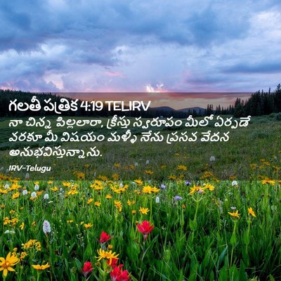 Picture 02 - గలతీ పత్రిక 4:19 TELIRV - నా చిన్న - Bible Verse Picture