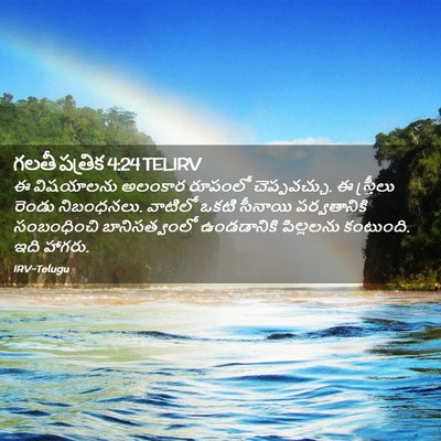 Picture 02 - గలతీ పత్రిక 4:24 TELIRV - ఈ విషయాలను అలంకార - Bible Verse Picture