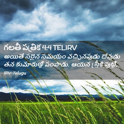 Picture 02 - గలతీ పత్రిక 4:4 TELIRV - అయితే సరైన సమయం - Bible Verse Picture