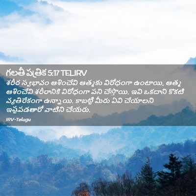 Picture 02 - గలతీ పత్రిక 5:17 TELIRV - శరీర స్వభావం - Bible Verse Picture