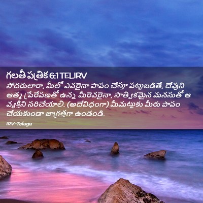 Picture 02 - గలతీ పత్రిక 6:1 TELIRV - సోదరులారా, మీలో - Bible Verse Picture