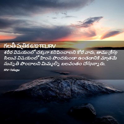 Picture 02 - గలతీ పత్రిక 6:12 TELIRV - శరీర విషయంలో - Bible Verse Picture