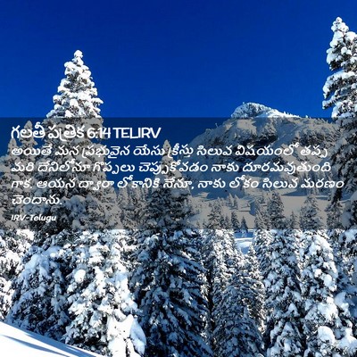 Picture 02 - గలతీ పత్రిక 6:14 TELIRV - అయితే మన ప్రభువైన - Bible Verse Picture